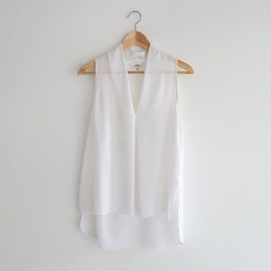 Wilfred Silk Sleeveless Blouse - White, S